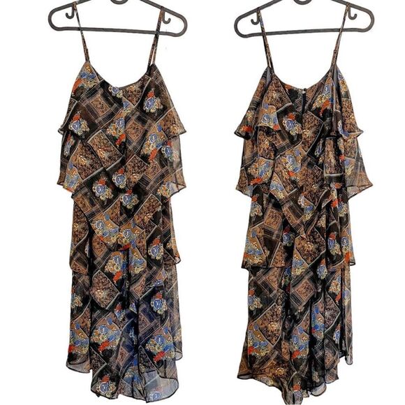 Free People Daisy Chain Plaid Mini Dress Ruffle 4 - Picture 6 of 9